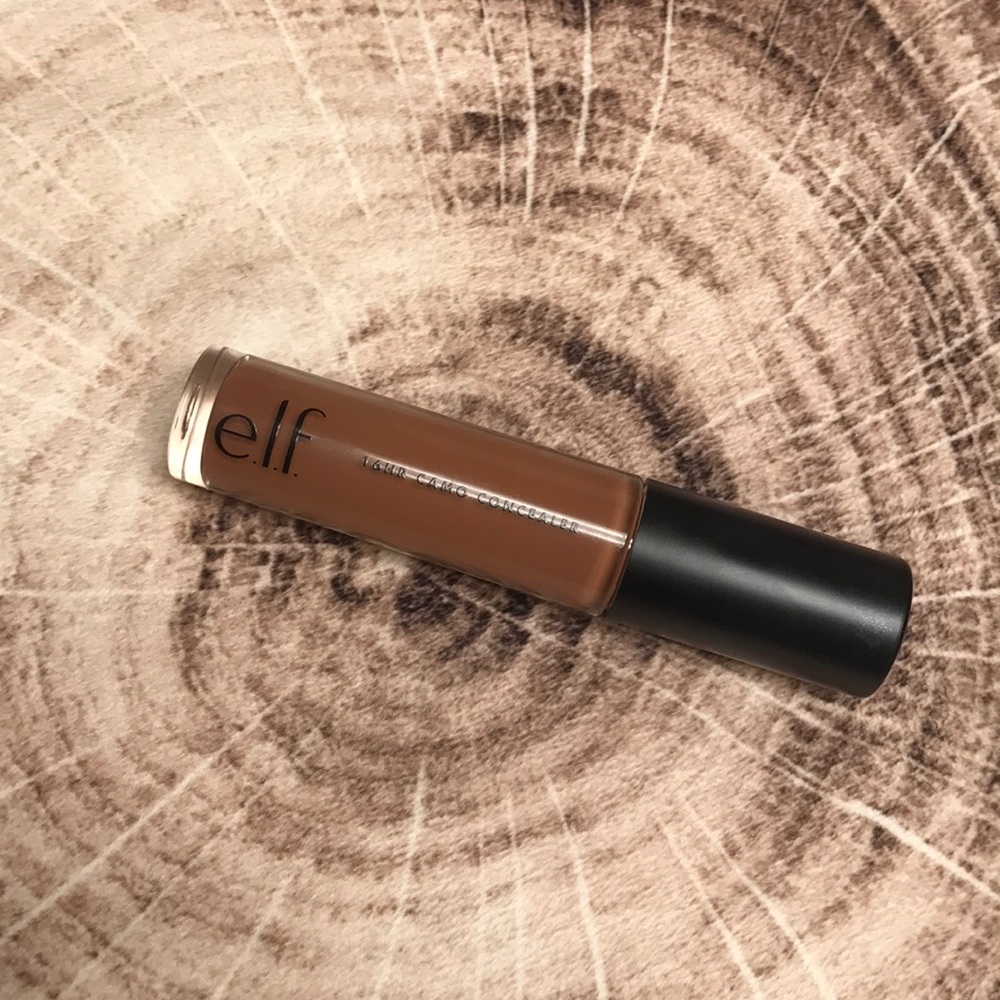 ELF Camo Concealer Deep Cocoa swatched once